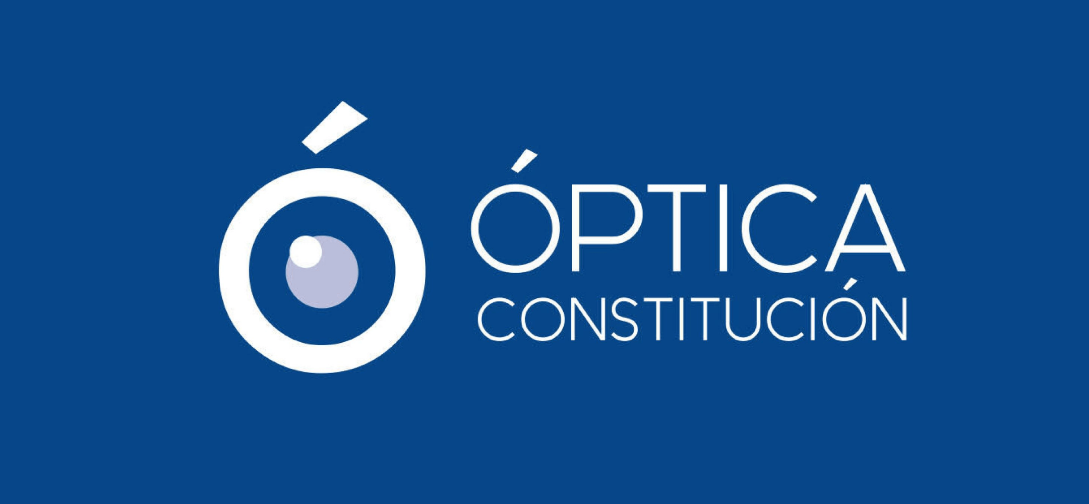 logo de Óptica Constitución fondo color corporativo